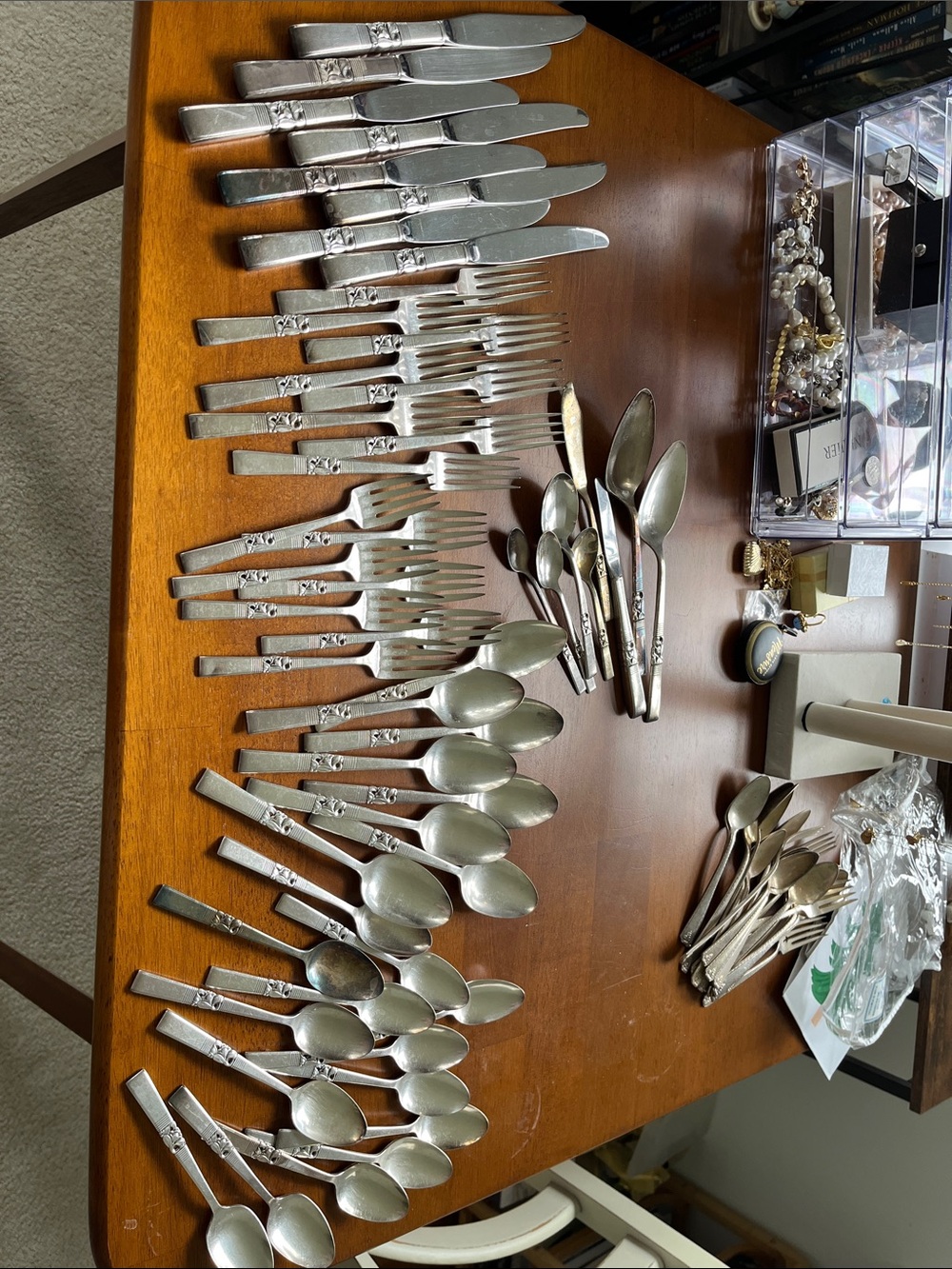 Silver plate(?) vtg set from community